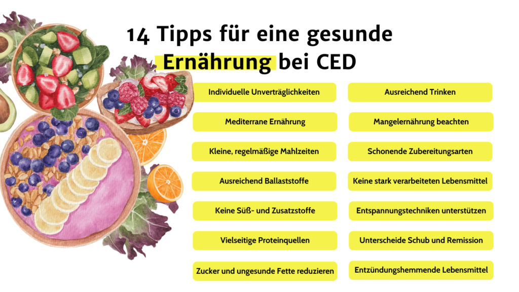 Ernährung bei CED: Wichtige Tipps für eine gesunde Ernährung bei Morbus Crohn & Colitis